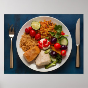 Healthy Balanced Plate: Lean Proteins Poster