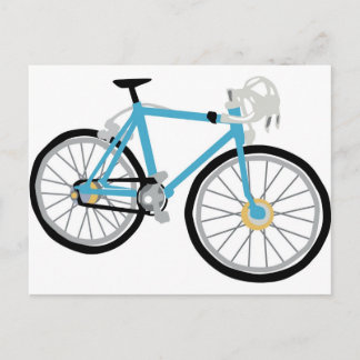 Healthy biking postcard