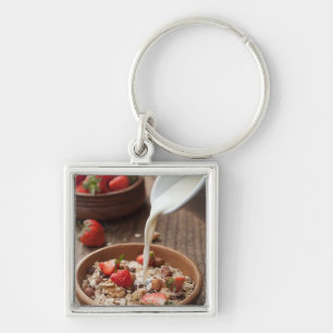 Healthy breakfast key ring