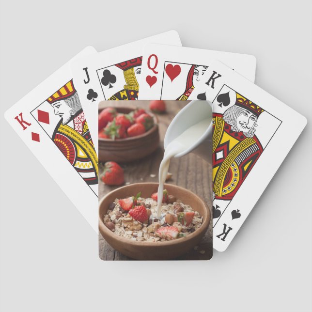 Healthy breakfast playing cards (Back)