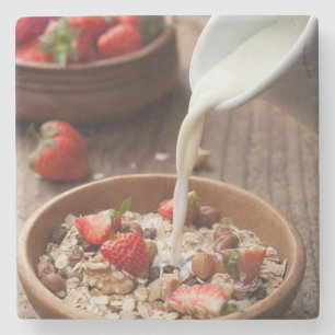 Healthy breakfast stone coaster