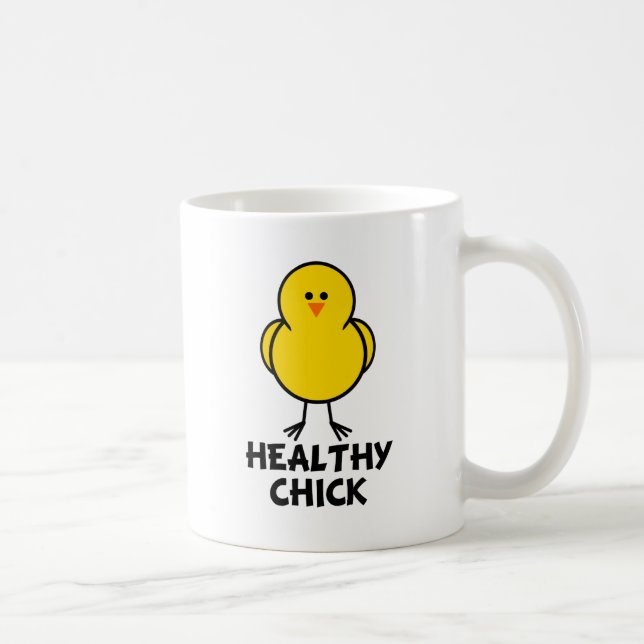 Healthy Chick Coffee Mug (Right)