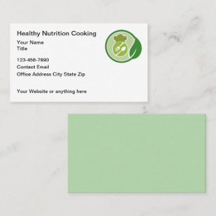 Healthy Cooking And Nutrition Theme Business Card