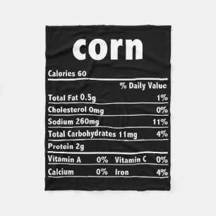 Healthy Corn Nutrition Guide For Thanksgiving Feas Fleece Blanket