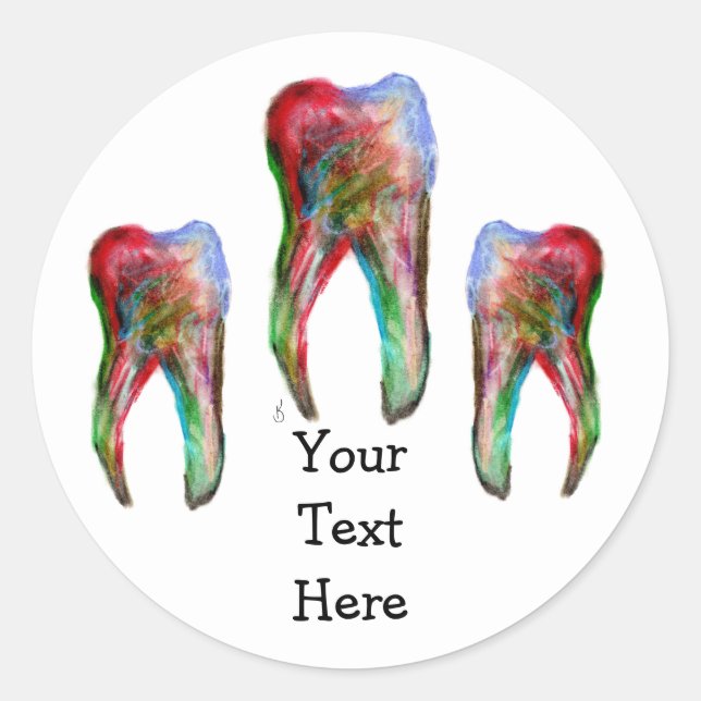 Healthy Dental Tooth Sticker (Front)