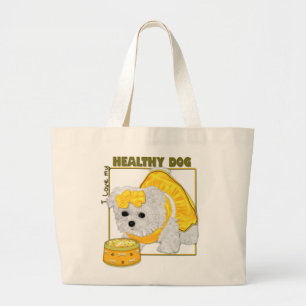 Healthy Dog Food Large Tote Bag