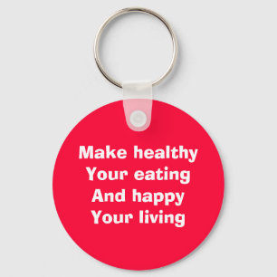 healthy eating key ring