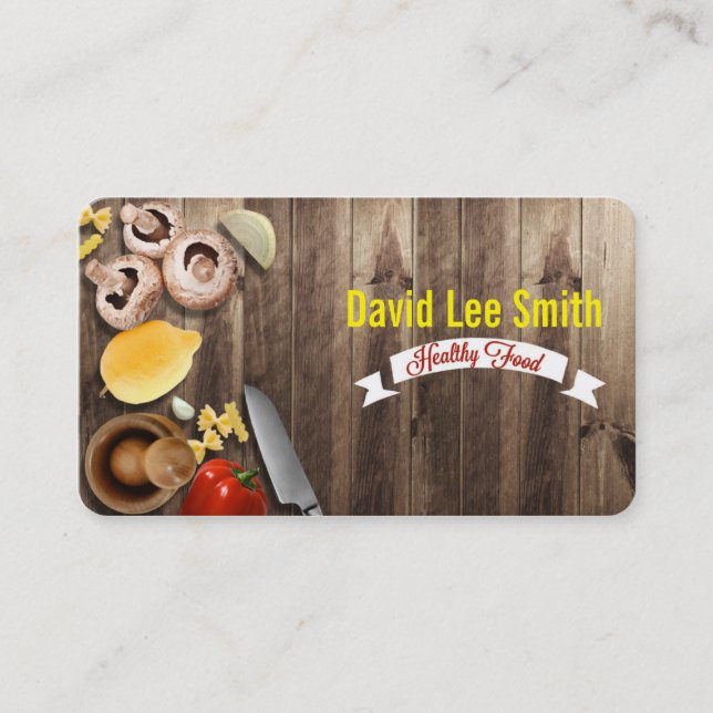 Healthy Food/Chef/Instructional Cooking Business Card (Front)