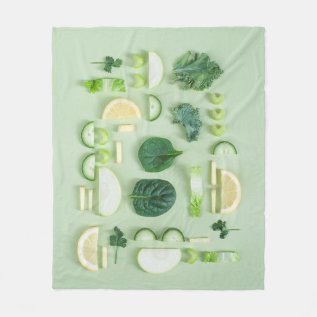 Healthy Food Fleece Blanket (Front)
