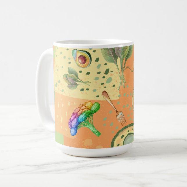 healthy food  illustration  coffee mug (Front Left)
