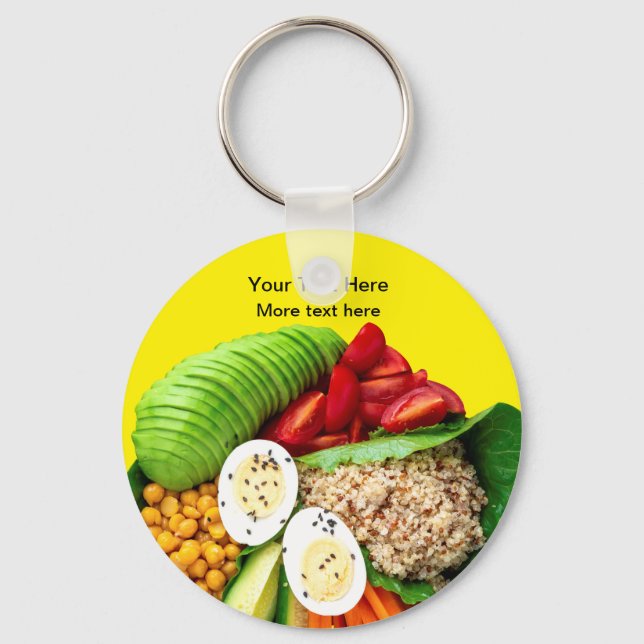 Healthy Food Message Keychains (Front)