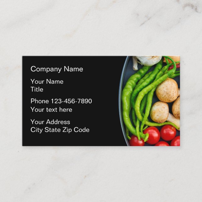 Healthy Food Theme Business Card (Front)