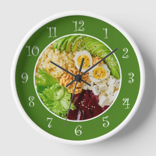 Healthy Food Theme Kitchen Wall Clocks