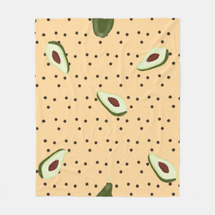 Healthy foods. Seamless avocado pattern, avocado Fleece Blanket