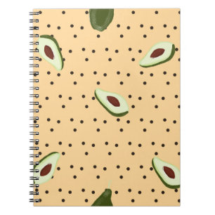 Healthy foods. Seamless avocado pattern,  avocado  Notebook