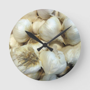 Healthy Garlic Round Clock