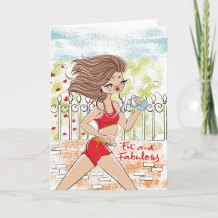 Healthy Greetings Card (Fit and Fabulous)