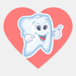 Healthy Happy Tooth Heart Sticker