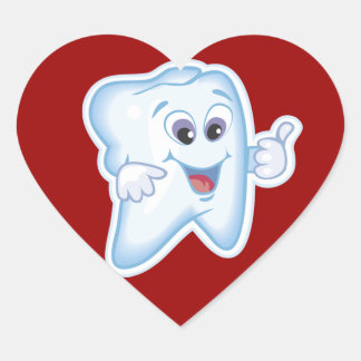 Healthy Happy Tooth Heart Sticker