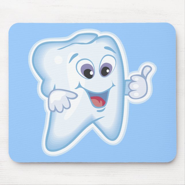 Healthy Happy Tooth Mouse Mat (Front)