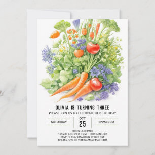  Healthy Harvest Kids' Birthday Invitation