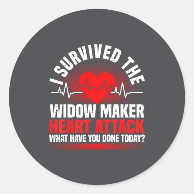 Healthy Heart Disease, Heart Surgery &amp; Cardiac Classic Round Sticker (Front)