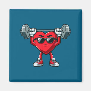 Healthy Heart Heart Disease Awareness Weightliftin Magnet