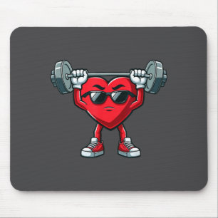 Healthy Heart Heart Disease Awareness Weightliftin Mouse Mat