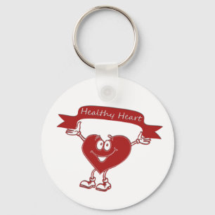 Healthy Heart man awareness symbol cardiology Key Ring