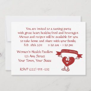 Healthy Heart man  cardiology  awareness symbol Invitation