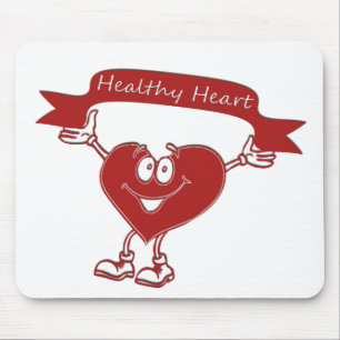 Healthy Heart man cardiology awareness symbol Mouse Mat