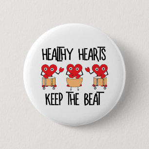 Healthy Hearts 6 Cm Round Badge