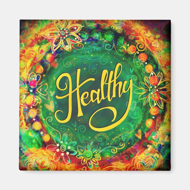 Healthy Inspiring Trendy ONE WORD Inspirivity Magnet (Front)