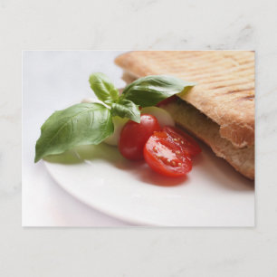 Healthy Italian food postcard