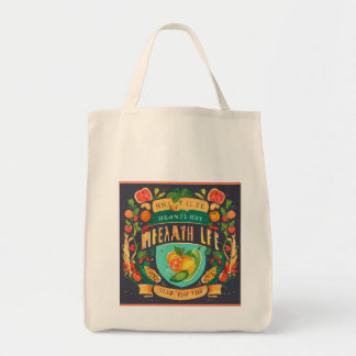 Healthy Life Logo Grocery Tote Bag