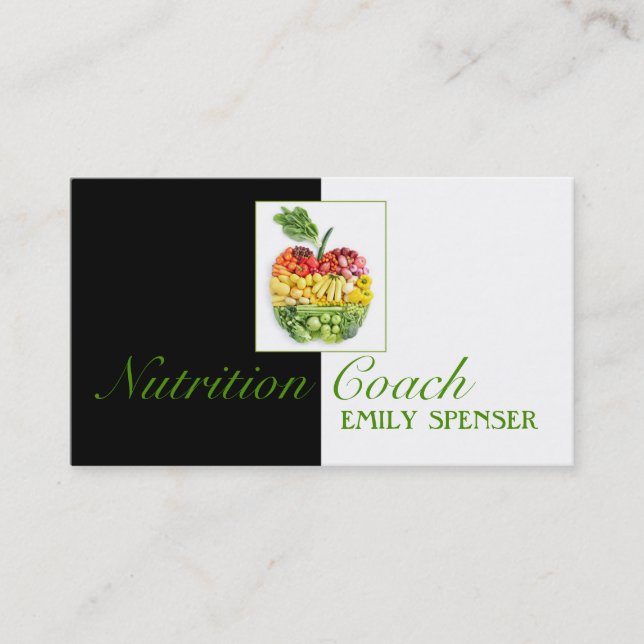Healthy Life Nutritionist Fruit Apple Cute Card (Front)
