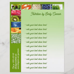 Healthy Life Nutritionist Green Design Letterhead Template