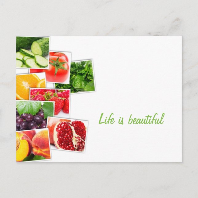 Healthy life postcard (Front)