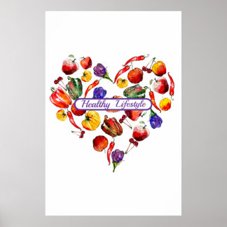 Healthy Lifestyle Choices Exercise - Heart Poster