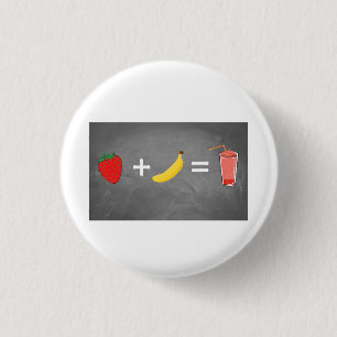 Healthy lifestyle design 3 cm round badge