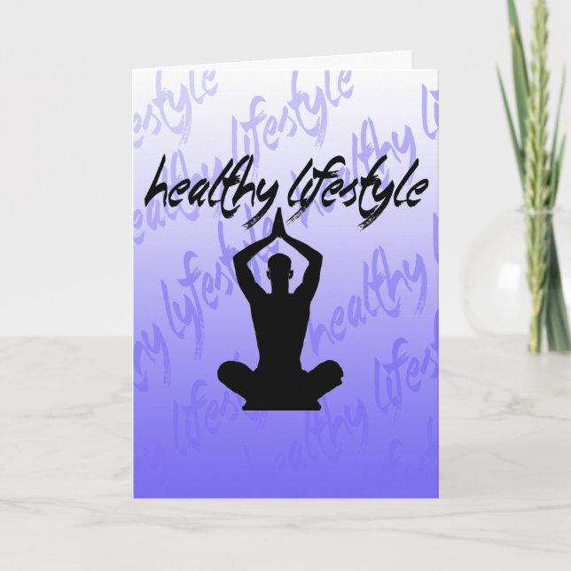 Healthy Lifestyle Greeting Card (Front)