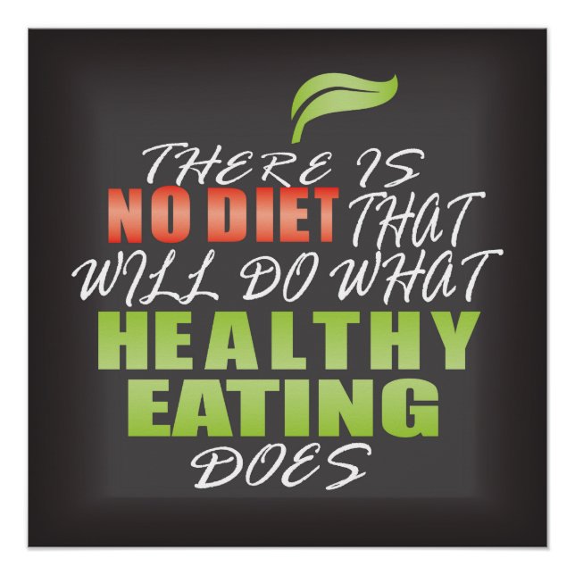 Healthy lifestyle quote poster (Front)