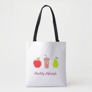 Healthy Living Colourful Food And Beverage Tote Bag