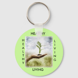 , HEALTHY, LIVING, HEALTHY... - Customised Key Ring