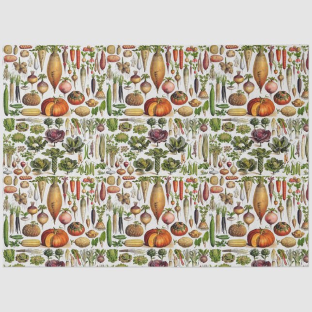 Healthy living produce vegetables  tissue paper (Front)