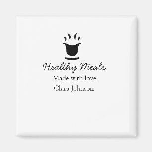 Healthy meals with love add name restaurant place magnet