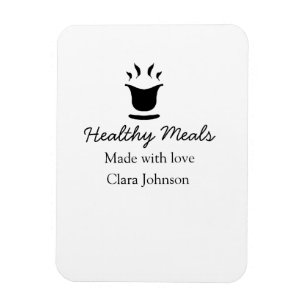 Healthy meals with love add name restaurant place magnet