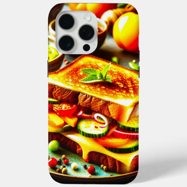 Healthy Meets Indulgent: A Grilled Cheese Delight Case-Mate iPhone Case (Back)