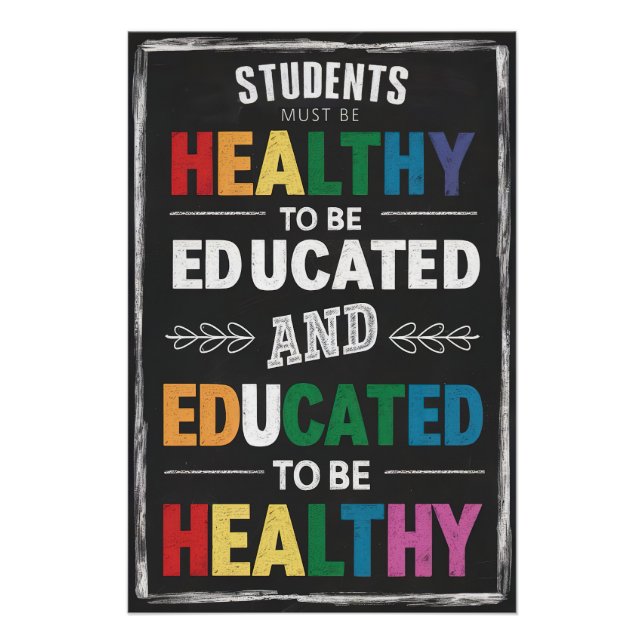 Healthy Mind, Healthy Body Poster for Students (Front)