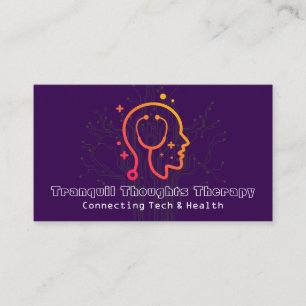 Healthy Mind Logo AI Software Business Card